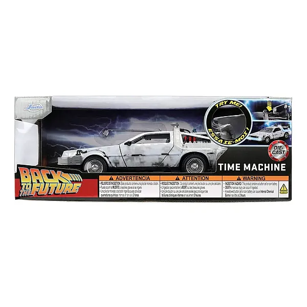 BACK TO THE FUTURE DIECAST MODEL 1/24 TIME MACHINE FROST